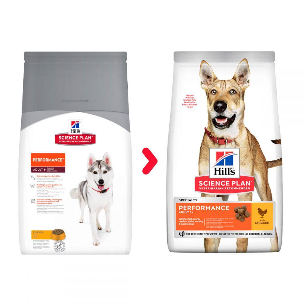 Сухой корм для активных собак Хиллс Hills SP Performance с курицей для всех пород собак 14 кг Винница - изображение 2