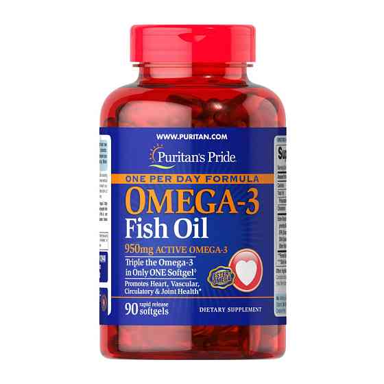 Omega-3 Fish Oil 950 mg one per day (90 softgels) Луцк