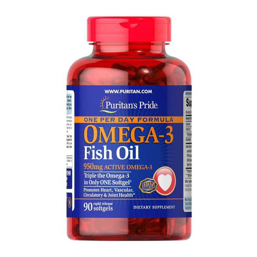 Omega-3 Fish Oil 950 mg one per day (90 softgels) Луцк - изображение 1