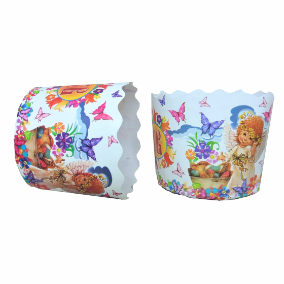 Паперова форма для пасок 70–100 г, d70×h85 мм, асорті, упаковка 50 шт, для випічки великодніх пасок Харків