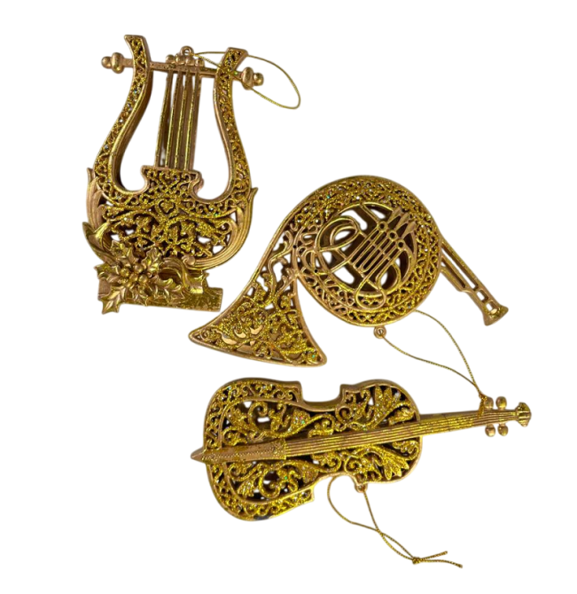 Елочное украшение игрушка Флейта, золото Ровно - изображение 2