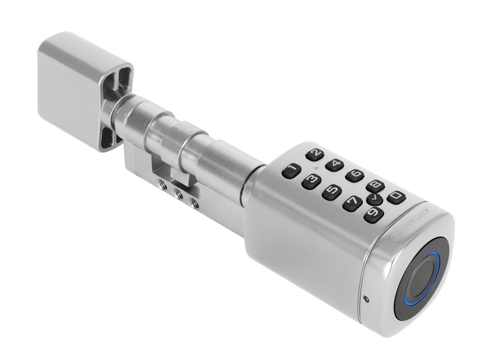 Розумний дверний біометричний замок (циліндр) SEVEN LOCK SL-7773BF silver (40-106 мм) Київ - фото 1