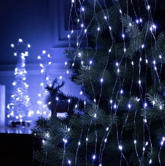 Гирлянда светодиодная роса конский хвост проволка 400 LED 3м 10 ниток (Белый) от USB Винница - изображение 1