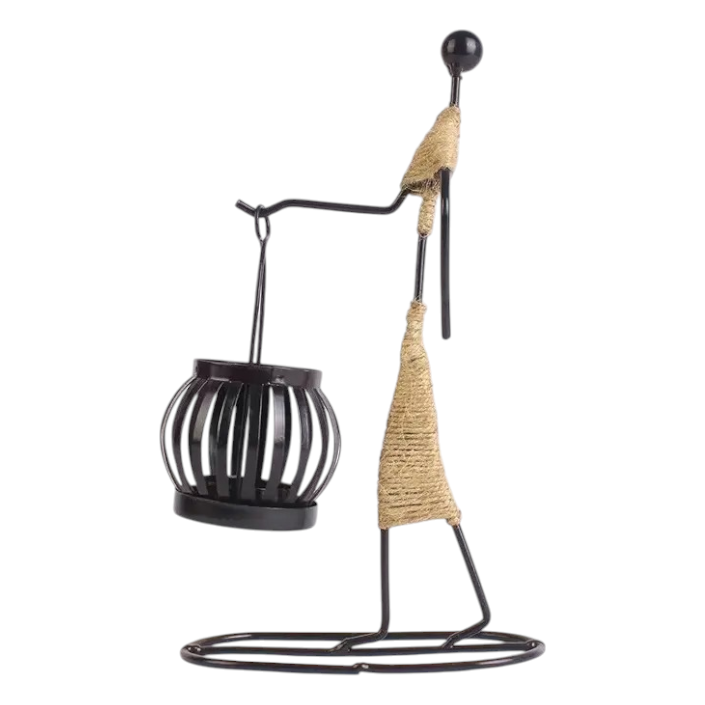 Подсвечник в форме человечка, металлический подсвечник в скандинавском минималистичном стиле, размером 27*15см Каменец-Подольский - изображение 2