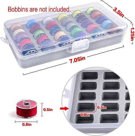 Контейнер для шпулек KP-19157 BB-30 Прозрачный 60 отверстий органайзер для ниток и шпулек Киев