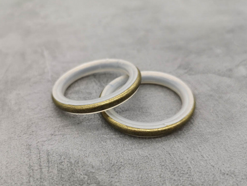 Кільце для карнизу Orvit 25 мм тихохідне металеве (35 х 42) х 3,5 мм АНТИК (00-00015514) (10шт.) Львов - изображение 2