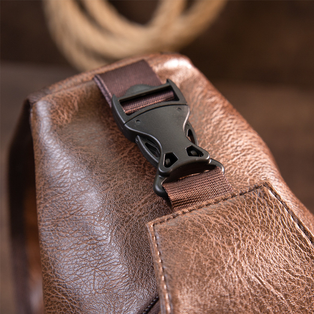 Сумка кросс боди смарт из кожзама Коричневая (Vintage) Киев - изображение 3