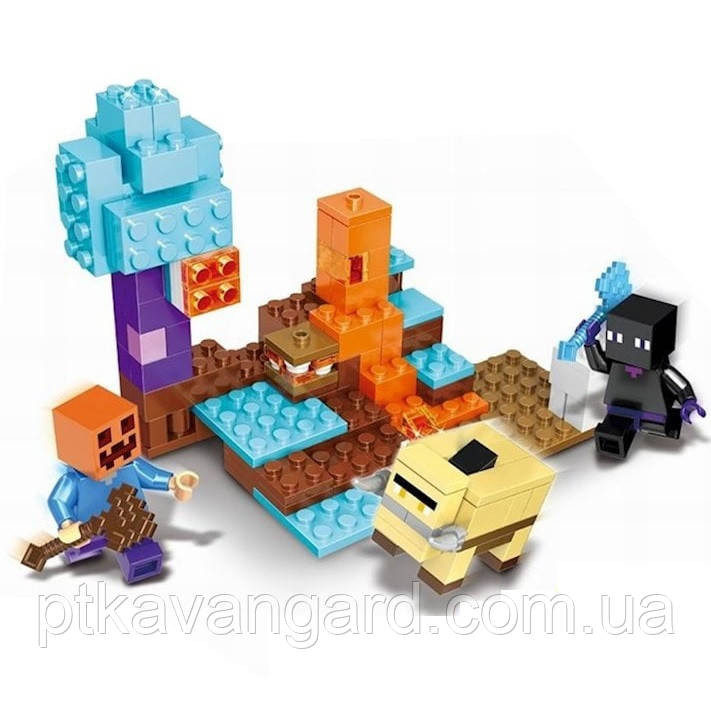 Конструктор блоковий Minecraft 255 деталей c фігурками героїв My World 4404 Хмельницький - фото 1