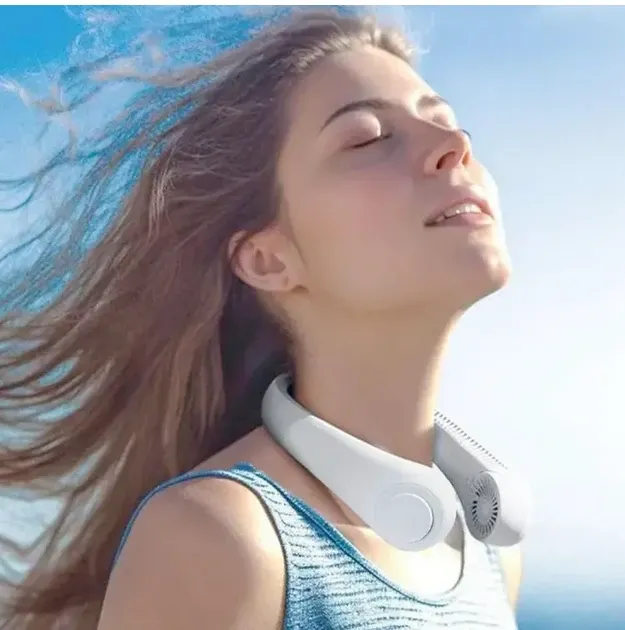 Портативний акумуляторний вентилятор на шию Neck Fan Х5, безлопатевий USB вентилятор для прогулянок і спорту Одеса - фото 4