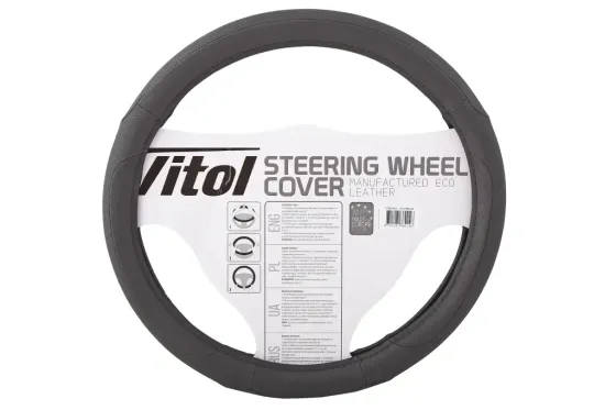 Оплітка на кермо M без запаху Vitol F-17023BK-M чорний Вінниця
