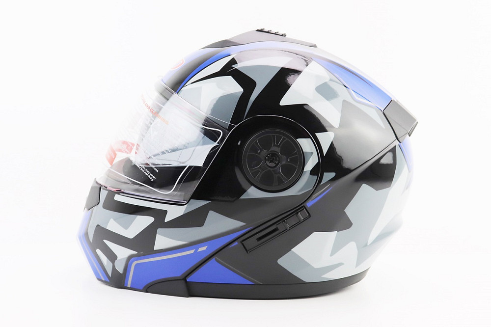 Шолом модуляр, закритий з відкидним підборіддям+відкидні окуляри BLD-159 L (59-60см), ЧОРНО-СИНІЙ Киев - изображение 4