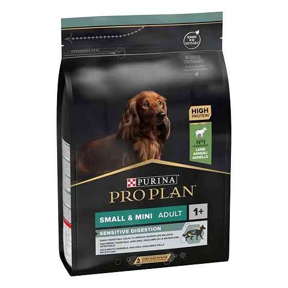 Сухой корм PRO PLAN Small&Mini Adult 1+ Sensitive Digestion для взрослых собак мелких пород, с чувствительным пищеварением, с ягненком, 3 кг Киев