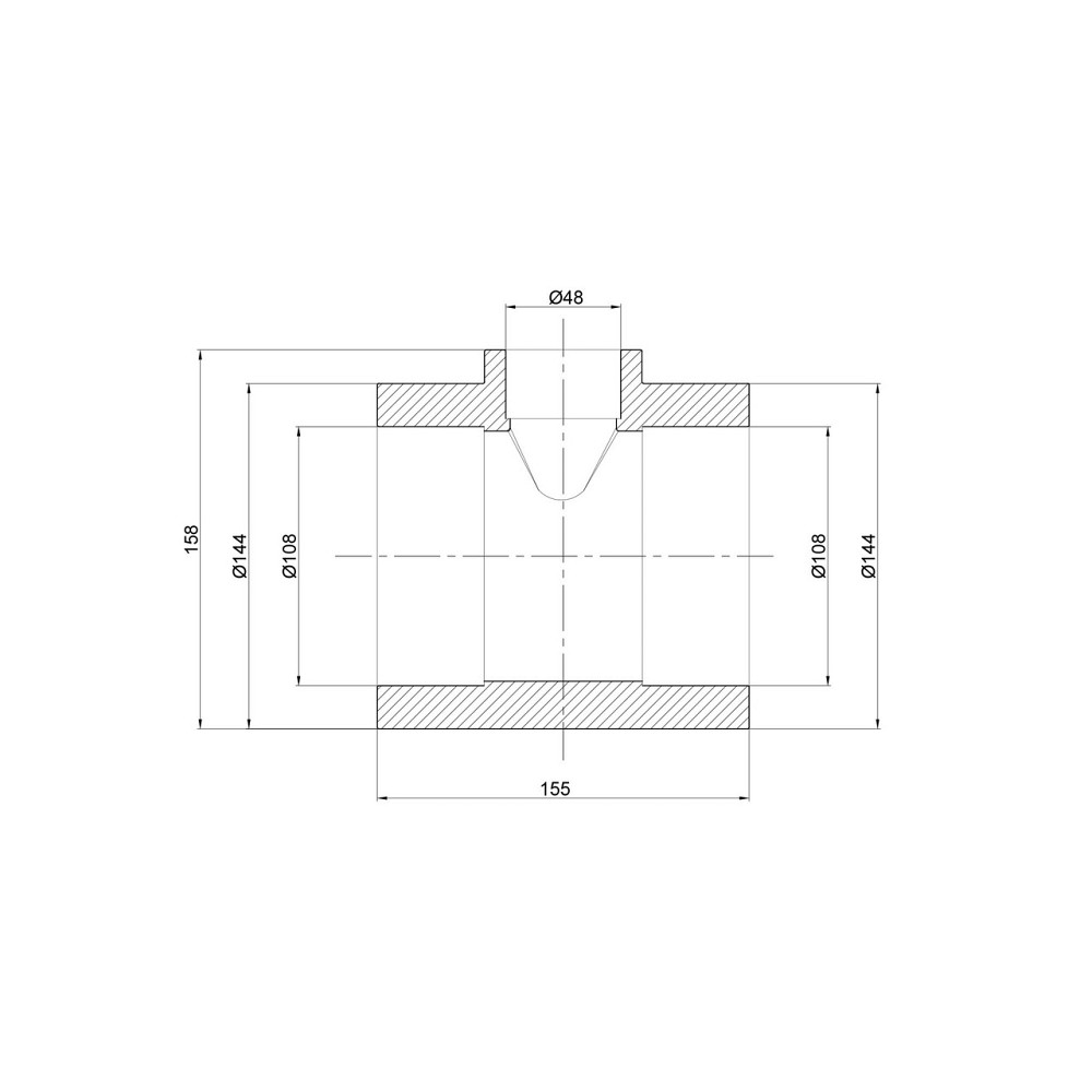 Тройник PPR Thermo Alliance 110х50х110 Киев - изображение 2