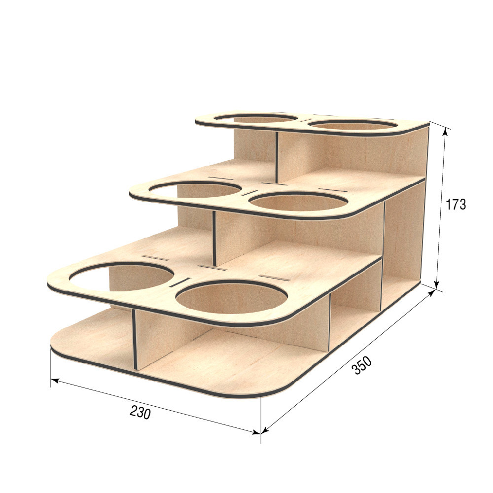 Підставка EKOSTAR для сиропів 220х350х175 мм, d - 90мм Київ - фото 3