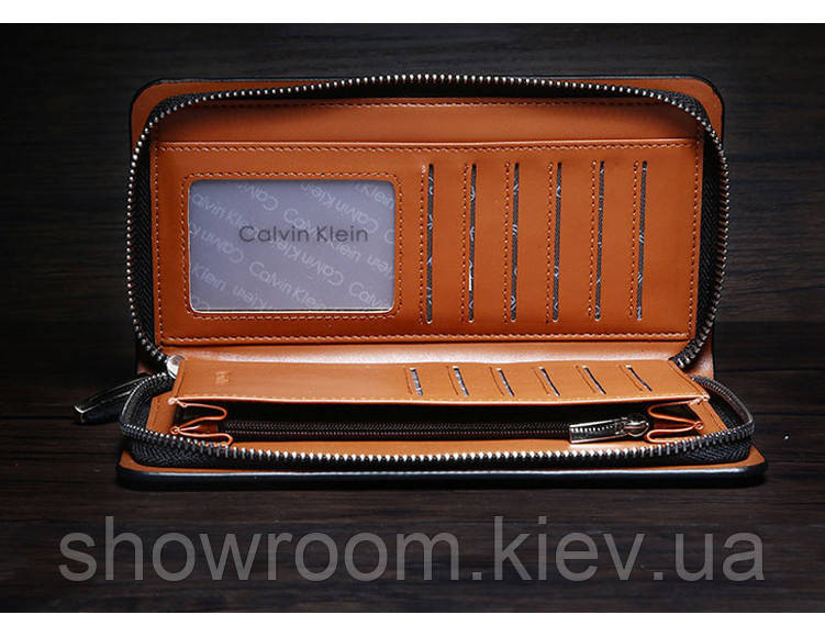 Чоловічий шкіряний гаманець на змійці (120) Київ - фото 3