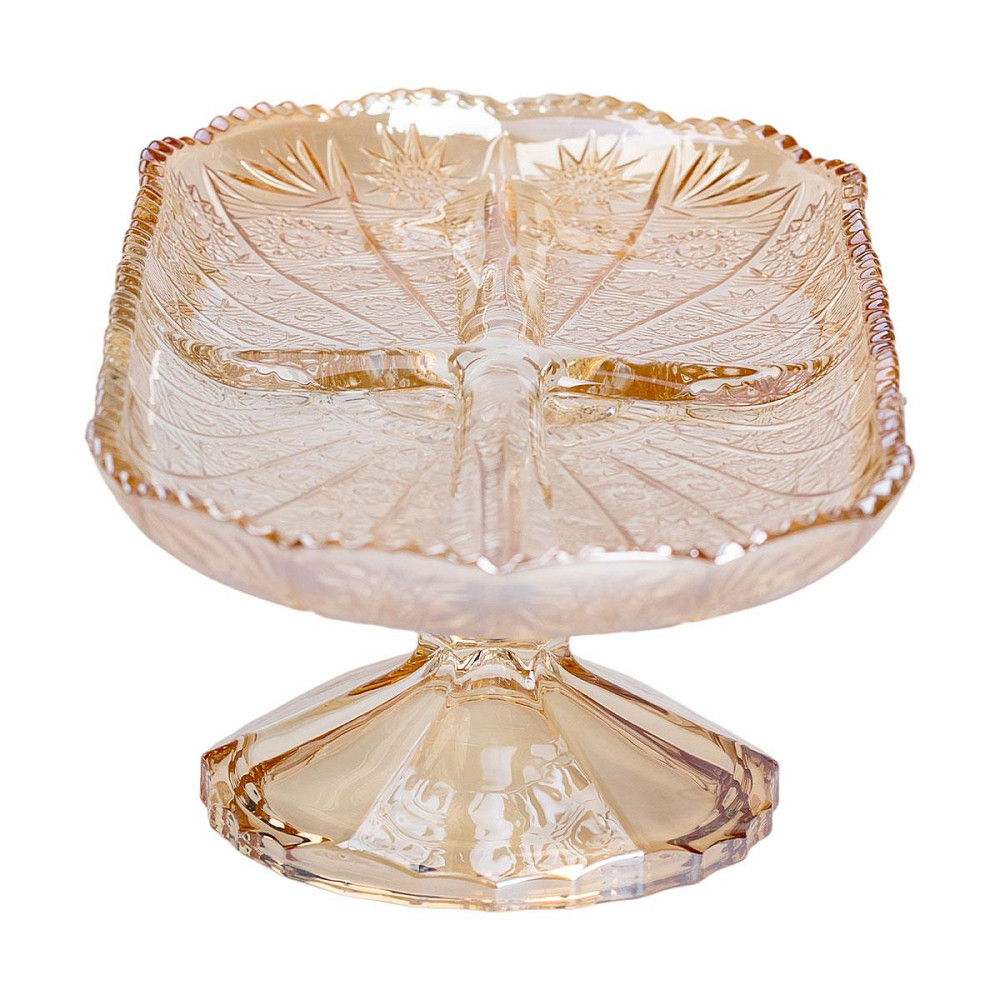 Фруктовница стеклянная на ножке 33.5х15х10.5 см овальная ваза для фруктов HP-YH-84 Киев - изображение 5