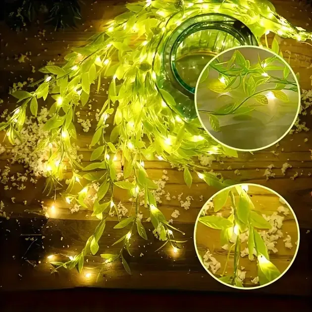 Гирлянда Роса с LED-подсветкой "Зеленая Верба" ​​2, Теплый свет SF-56 Коломия - фото 4