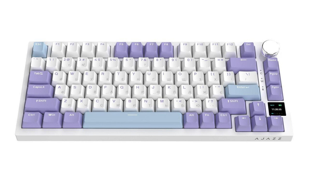 Клавіатура бездротова Ajazz AK820 Pro Flying Fish Switch Purple RGB With Screen (AK820PRO-FF-PWB) ( 11391 ) Харків - фото 5