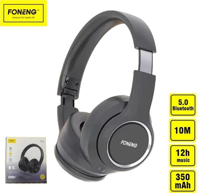 Bluetooth-гарнітура Foneng BL50 Bluetooth Headset (BL50-BH) Чорний Харків - фото 2