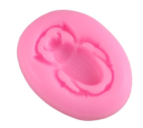 Молд силиконовый Жук 38 на 48 мм розовый Киев - изображение 2