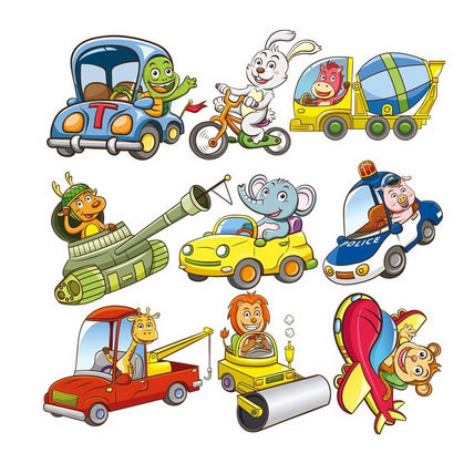 Термоаплікація для дитячого одягу Тварини у транспорті Київ - фото 1