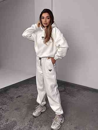 Женский теплый костюм, из флис полара S-M, Молочный Одесса