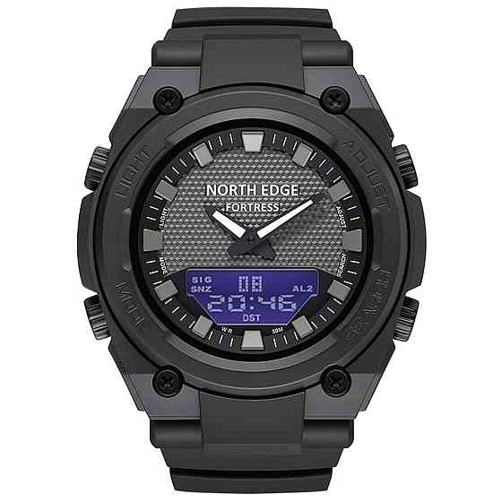 Годинник чоловічий водостійкий тактичний North Edge Fortess Чорний Київ