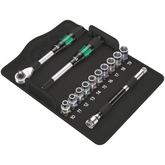 Набір торцевих головок з тріскачкою, подовжувачем 1/2" 13од. Wera 8006 SC 1 Zyklop Hybrid 05004090001 Одеса