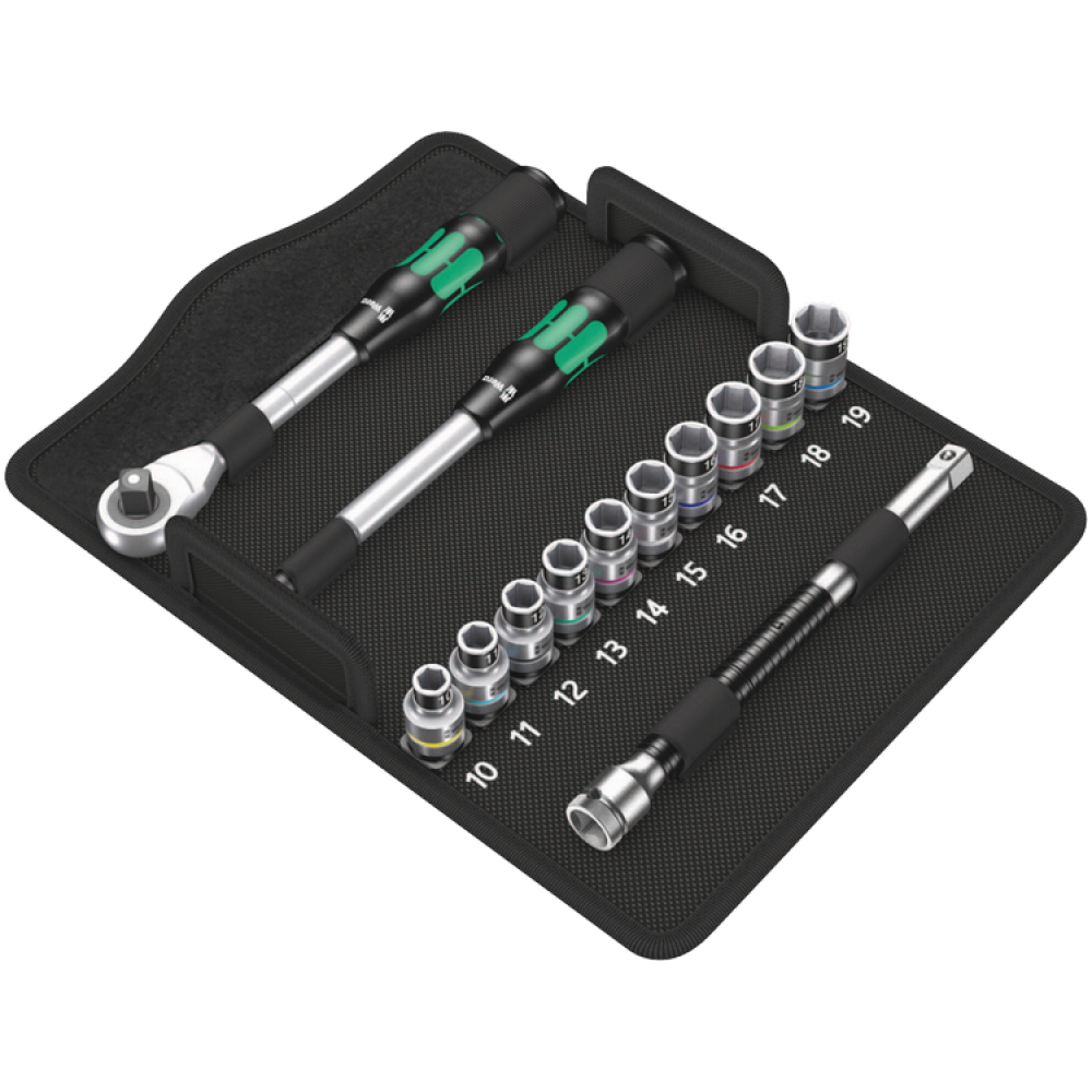 Набір торцевих головок з тріскачкою, подовжувачем 1/2" 13од. Wera 8006 SC 1 Zyklop Hybrid 05004090001 Одеса - фото 2