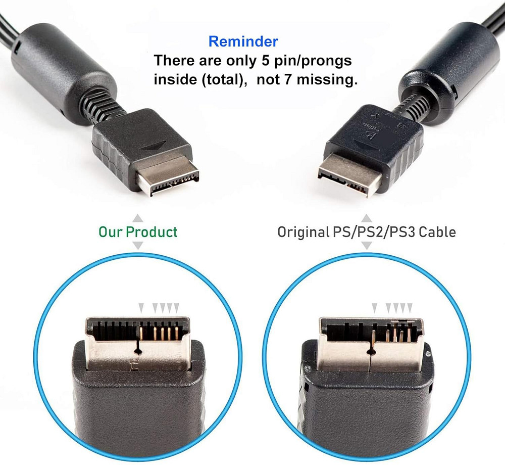 Композитний кабель 3RCA AV для Sony Playstation PS1 PS2 PS3 Луцьк - фото 3