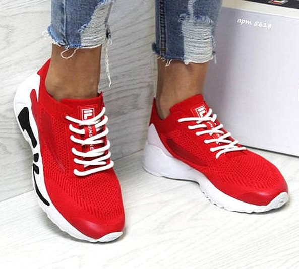 Кросівки FILA Червоні Жіночі Сіточка Філа Тканинні Легкі (розміри: 41,42,43) Дніпро - фото 7