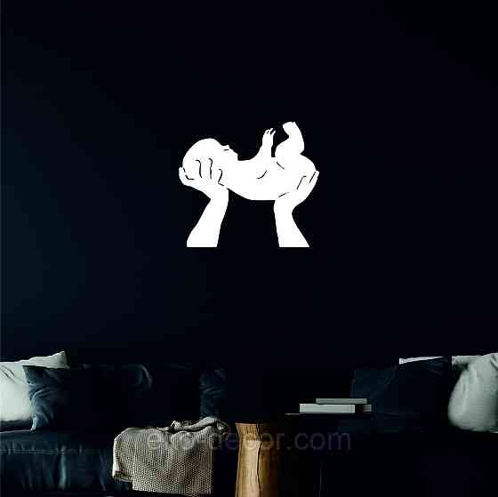 Декоративное настенное Панно «Дитя», Декор на стену 50*44 см, Белый Киев