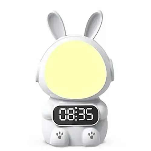 Детские часы с будильником Кролик Rabbit clock with LIGHT WHITE Коломыя