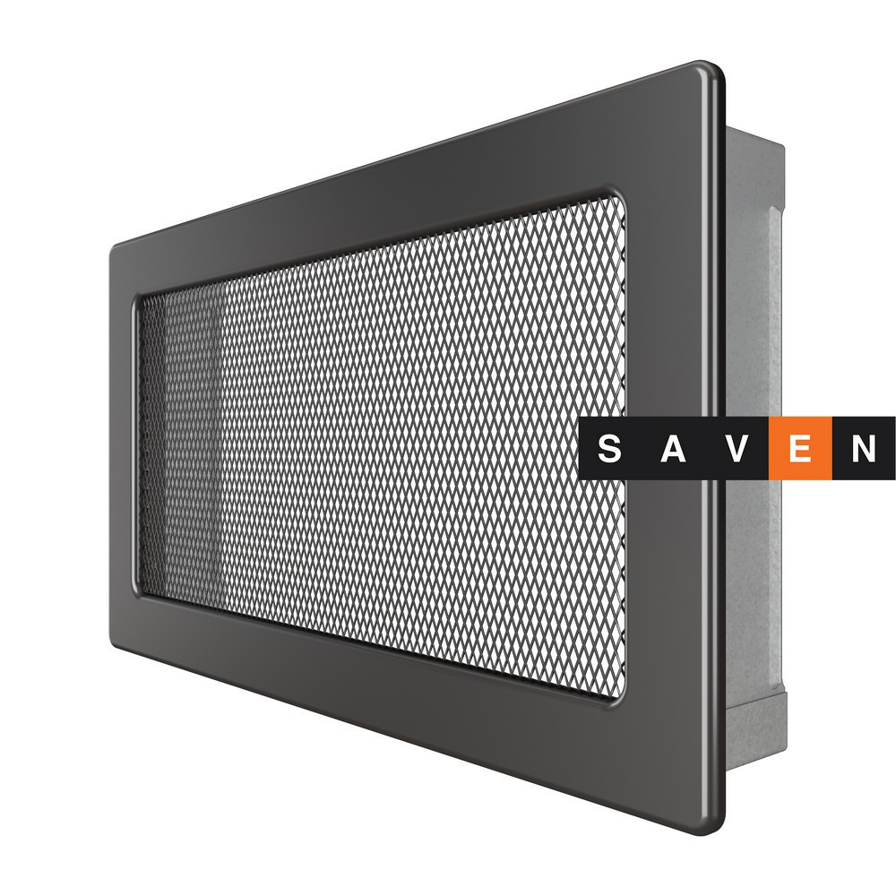 Вентиляційна решітка для каміна SAVEN 17х30 графітова Львів - фото 2