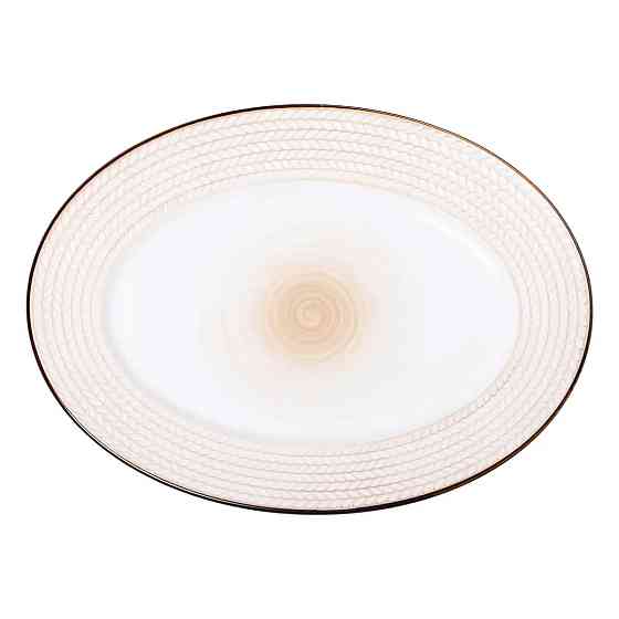 Блюдо порцелянаове 33.5х24.5 см овальне біле HP23389 Коломыя