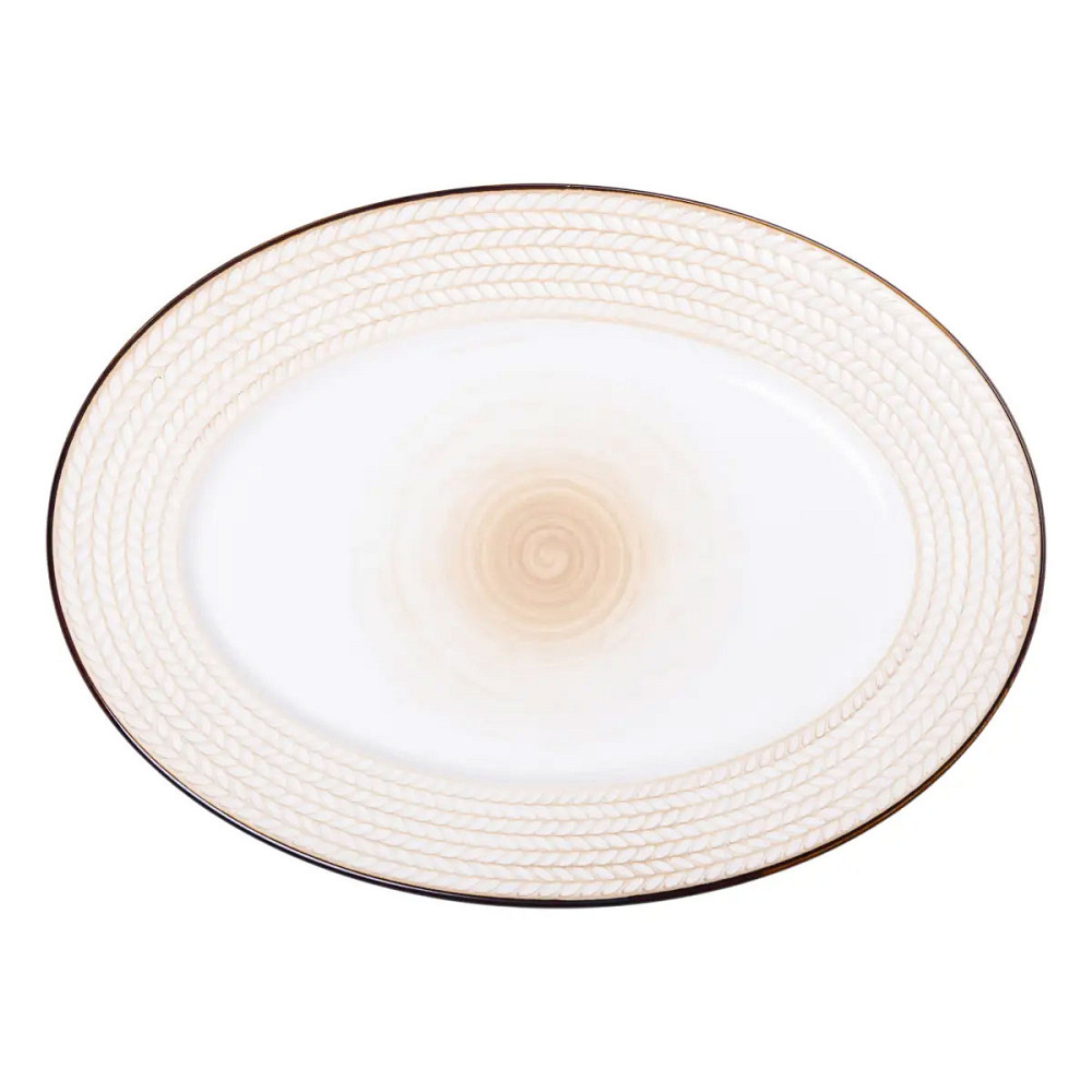 Блюдо порцелянаове 33.5х24.5 см овальне біле HP23389 Коломыя - изображение 1