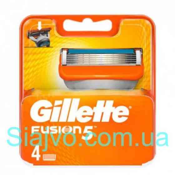 Лезвия к бритве Gillette Fusion, 4 шт. (Германия) Gillette Fusion Manual Rasierklingen, 4 St Львов