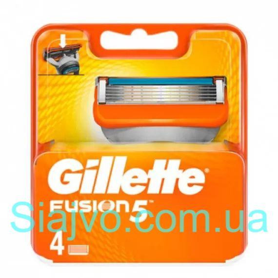 Лезвия к бритве Gillette Fusion, 4 шт. (Германия) Gillette Fusion Manual Rasierklingen, 4 St Львов - изображение 1