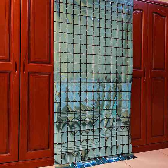 Шторка для фотозоны кубиками 2 м на 1 м голубой Киев