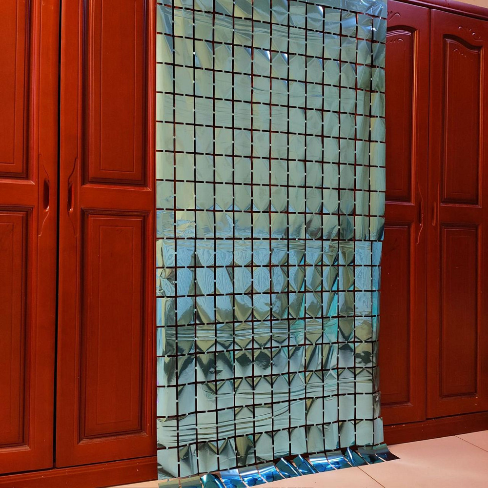 Шторка для фотозоны кубиками 2 м на 1 м голубой Киев - изображение 2