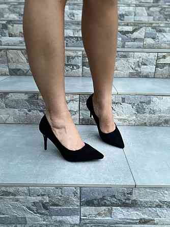 Comer Туфлі жіночі COMER чорні еко-замша висота каблука 8см розмір 39 ( ) Коломия