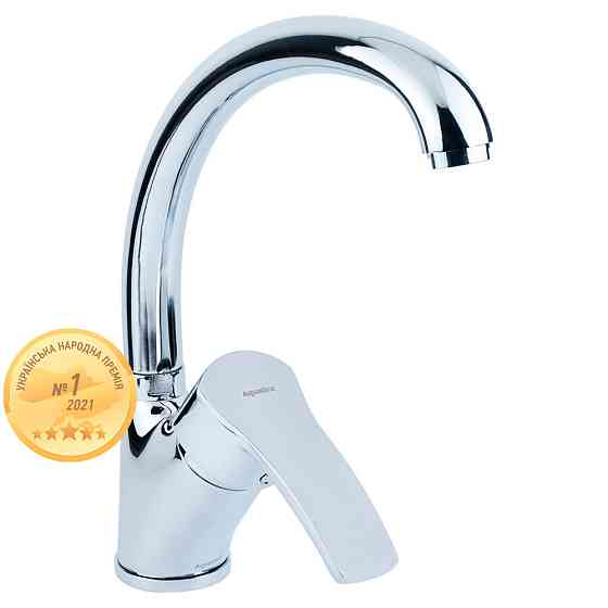 Змішувач ML Ø40 для кухні гусак вухо лат. шток на гайці AQUATICA ML-4B441C (9746100) Київ