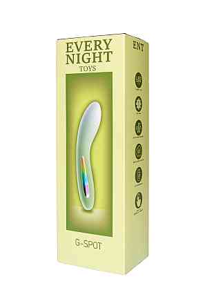 Мини вибратор для точки G Every Night Toys с цветным светодиодом, градиент зеленый Sex Aura Киев