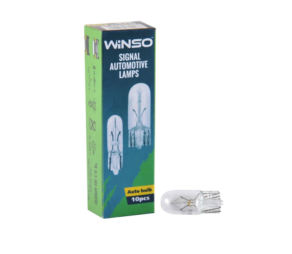 Лампа накаливания Winso 24V W5W 5W W2.1x9.5d, 10шт Київ - фото 1