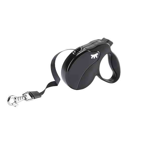 Поводок - рулетка для собак с лентой Ferplast Amigo Tape (Ферпласт Амиго Тейп) 12 х 3 х h 10 см - MINI, Черный Запорожье