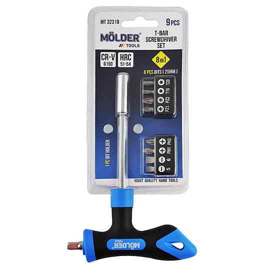 Викрутка Molder Т-подібна з комплектом насадок 8в1 Київ