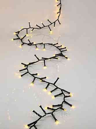 Гірлянда Новорічна світлодіодна «Феєрверк» VALESO багаторежимна, 200 LED, 2.3 м, тепле світло, зелений дріт Київ