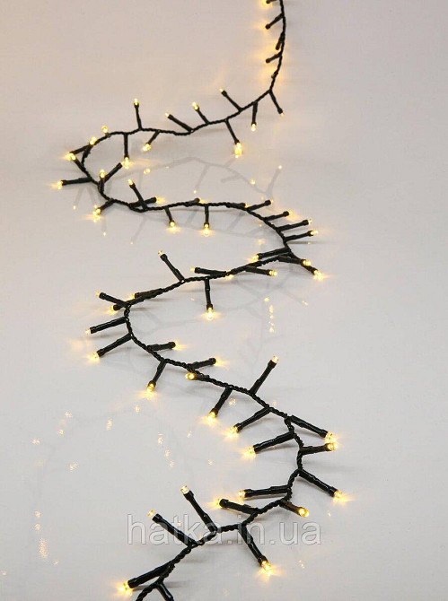 Гірлянда Новорічна світлодіодна «Феєрверк» VALESO багаторежимна, 200 LED, 2.3 м, тепле світло, зелений дріт Київ - фото 3