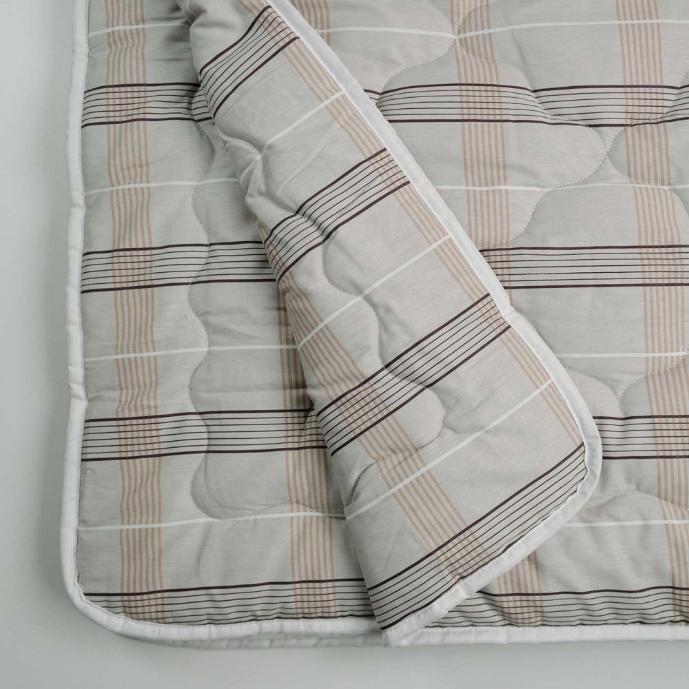 Ковдра конопляна літня Сатин Персиваль YouStar євро 200х210 см (Світло-сірий) Суми - фото 7