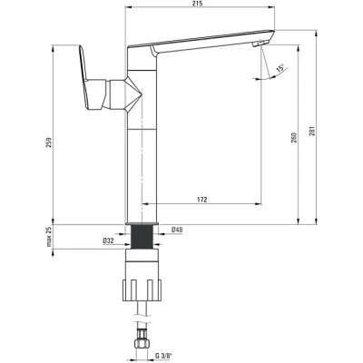 Змішувач Deante Arnika (BQA D21K) Вінниця - фото 6